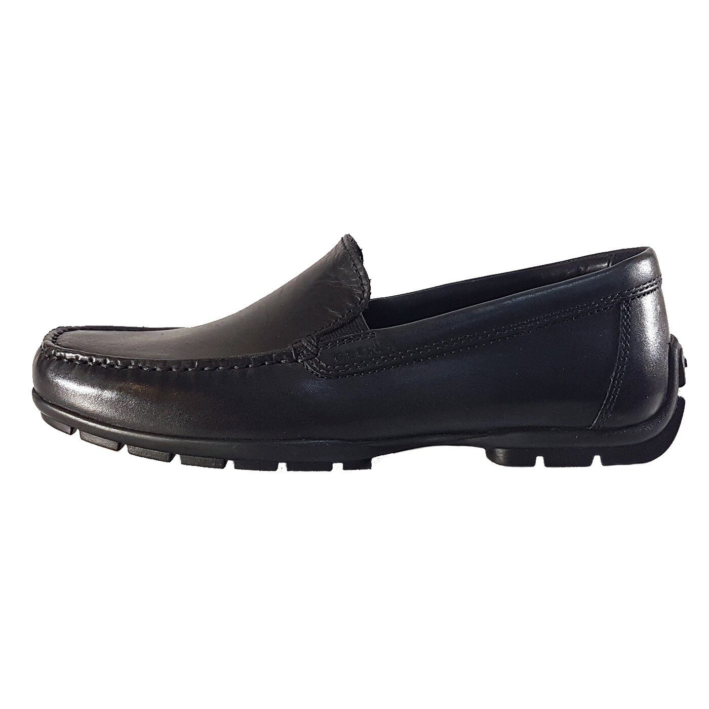 Mocasini barbati, din piele naturala, marca Geox, U72Q6A-01-06, negru, Negru